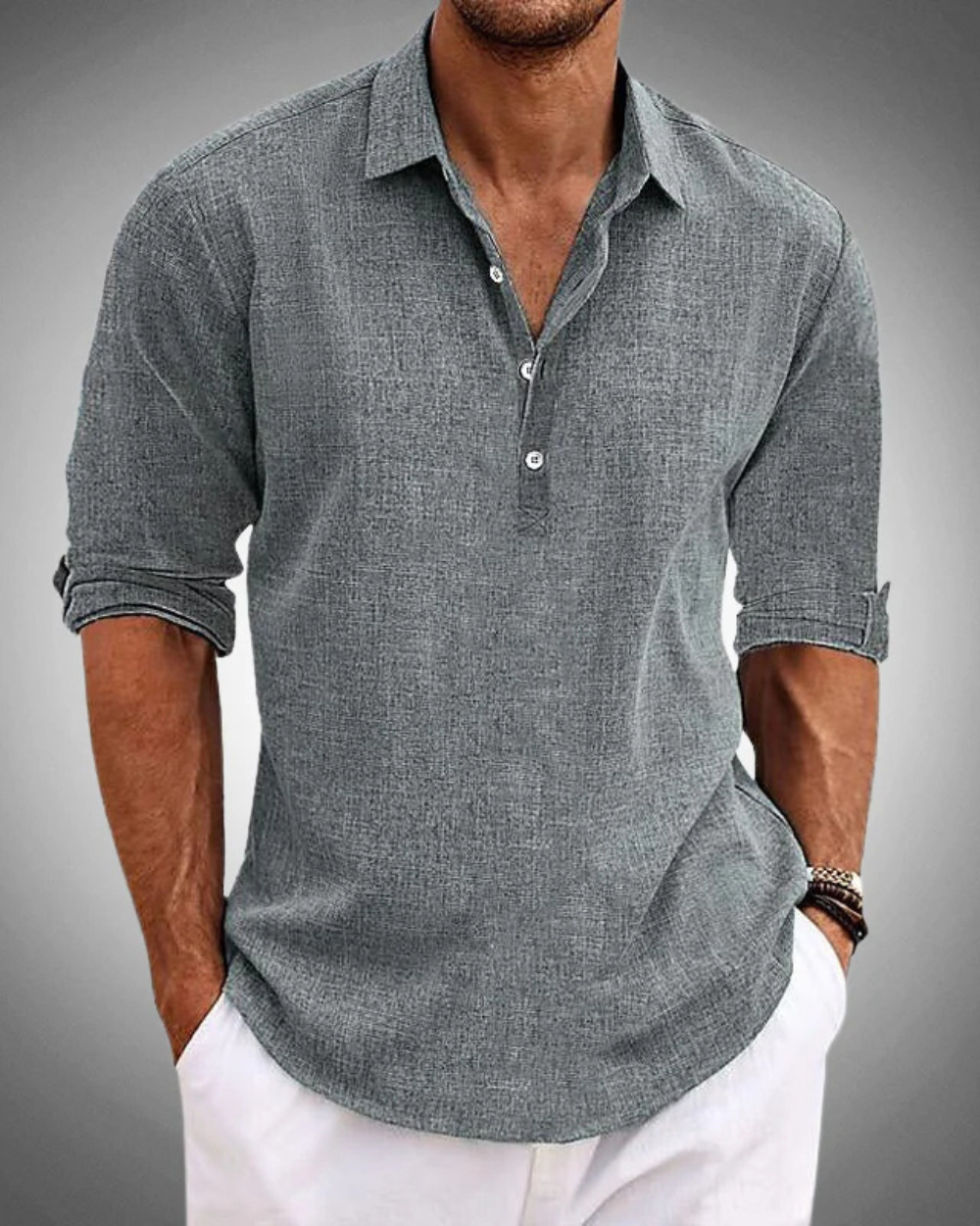 Chemise classique en coton Qualibaz