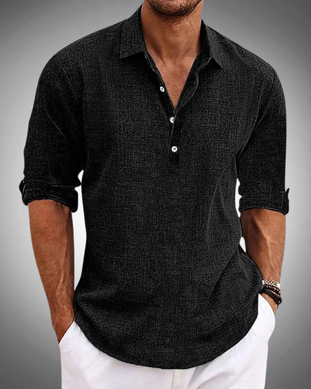 Chemise classique en coton Qualibaz