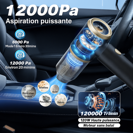 Aspirateur de voiture portatif