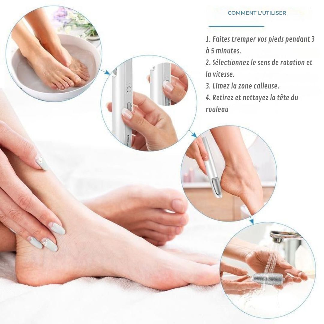 Qualibaz Lime à callosités pour pieds