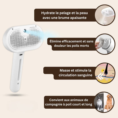 Qualibaz | Brosse professionnelle pour le soin du pelage des animaux de compagnie